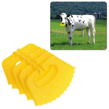 Kalvefravænning Plastko-næsering Anti-sug fræsning Anti-punktur fravænningsværktøj Farm Husdyrudstyr (5 stk, gul)