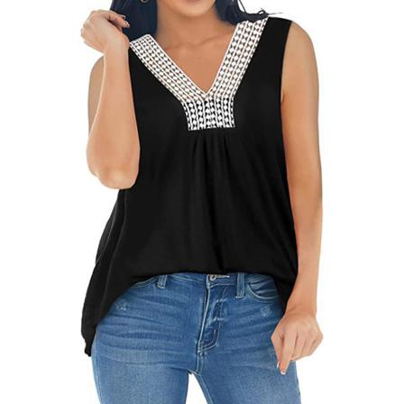 Kortärmad T-shirt För Kvinnor Ärmlös Tank S