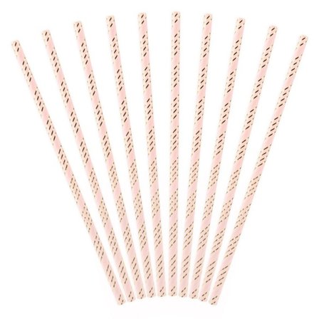 Sugrör Ljusrosa 10-pack