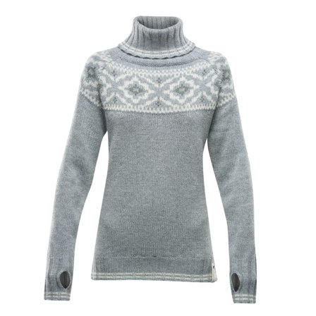 Devold Ona Round Woman Women long-sleeved sweaters Grey XS