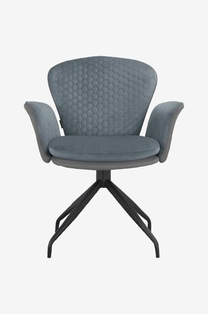 Loft24 - Spisebordsstol med armlæn LUCIA, 2-pak - Grå - Stole med armlæn - Fra Homeroom