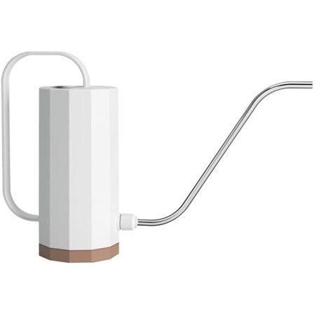 1 stk. Plastik Vandkande, Lille Vandkande Potte med Lang Tud til Indendørs Udendørs Husplanter 1200ml (Hvid)