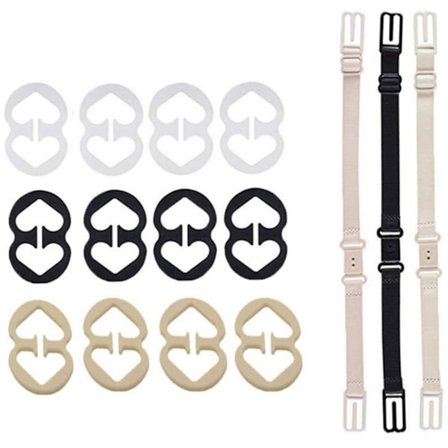 BH-bandsklämmor - 3 st BH-bandsklämmor och 6 par BH-klämmor - Mjuka och bekväma, elastiska och passar alla kupstorlekar