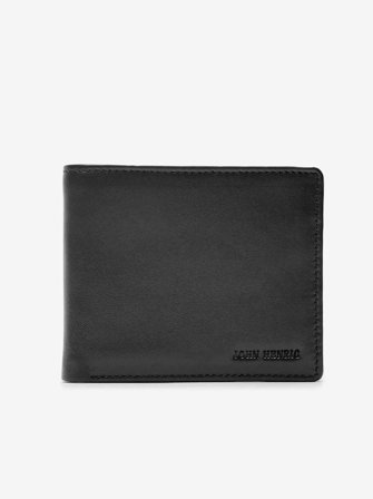 John Henric Men's Black Wallet Antone Size Onesize