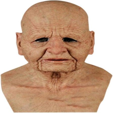 Halloween latexmaske - gammel mann dekor realistisk ansiktsmaske for menneskelig rynke-XF1- Old Man-a