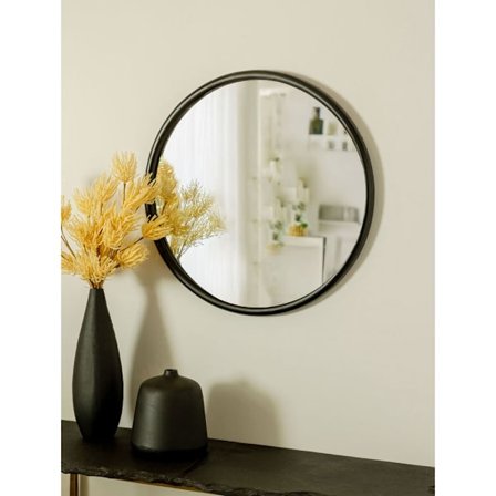 Maya spejl sort 70x70 cm