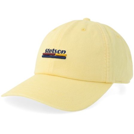Stetson - Gul unconstructed Keps - Baseball Cap Cotton Dusty Yellow Dad Cap @ Hatstore