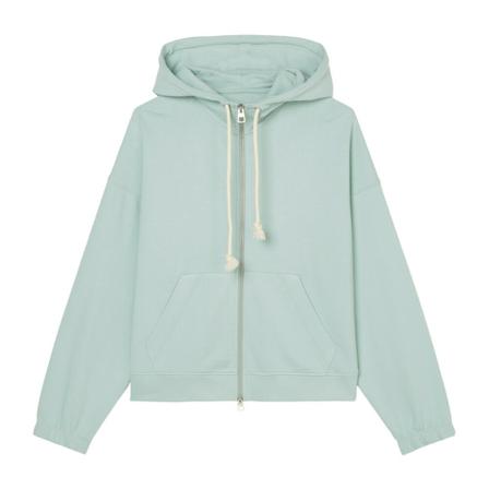 Marc O'Polo Hooded sweatshirt Jakke with slits, in a loose fit Blå, Dame