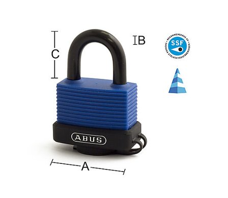 ABUS HENGELÅS 70IB/45 AQUA SAFE FG GODKJENT KLASSE 1