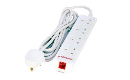 MicroConnect 4 gang UK Surge Protected