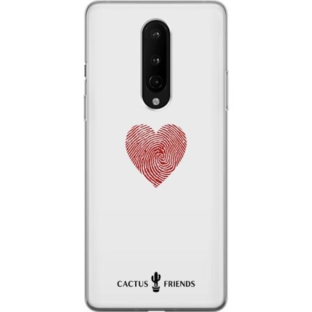 Kompatibelt Mobildeksel til OnePlus OnePlus 8 Cactus and Friends - Fingerprint Love