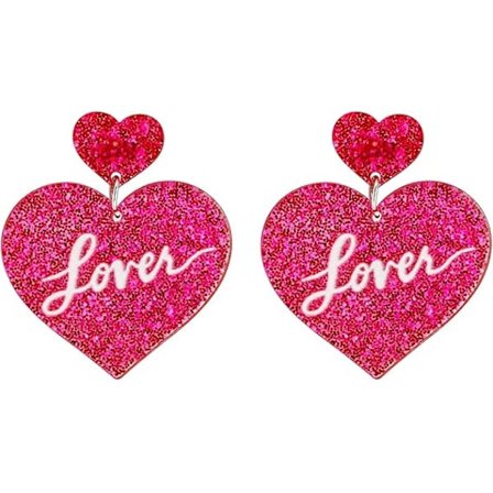 Neon örhängen hjärta akryl örhängen retro 80-tal 90-tal kostymfest alla hjärtans dag halloween jul fest örhängen asthetic