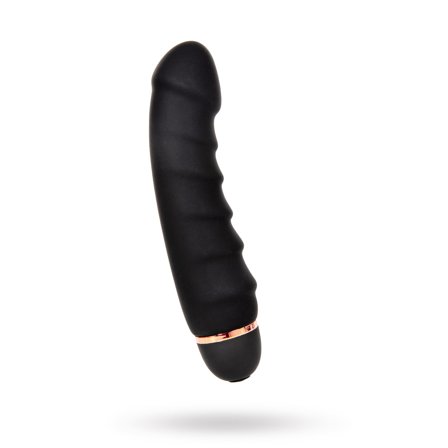 Sustainable Pleasure: Black Amazing Ribbed Vibrator