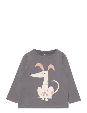 Nmmtabic Ls Top Langærmet T-shirt Grå Name It