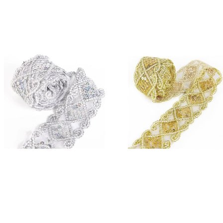 Blondetrim Paljetter Blondetrim Gullkant