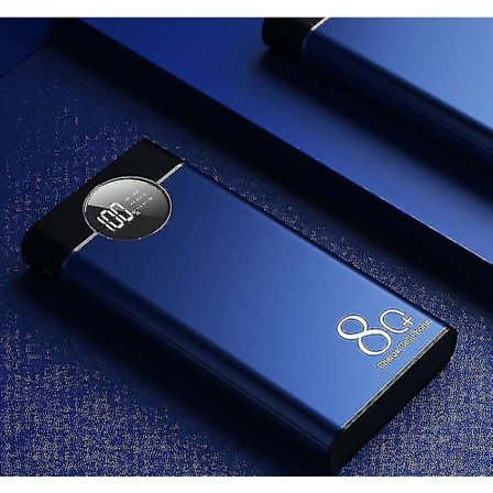 80000mah Bärbar Power Bank med LED-ljus Digital Power