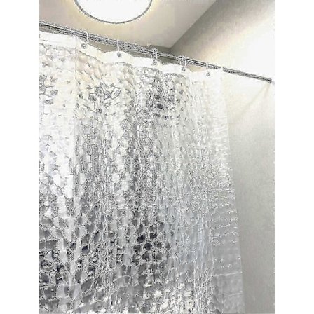 Vandtæt Anti-Skimmel Bruseforhæng med Vægtede Magneter, 0,2 mm Tykt, 180x200 cm, Antibakterielt Stof