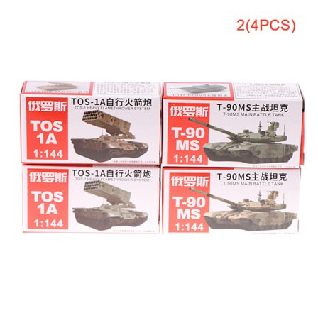 Til drenge 1/4 STK 1/144 T-90MS Tank Model TOS Military Fighting