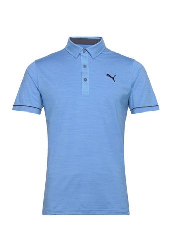 Cloudspun Haystack Polo Polos Short-sleeved Blå PUMA Golf*Betinget Tilbud