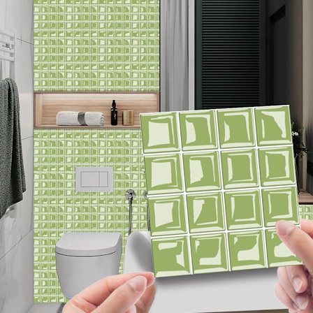 10 stk. 3D-gitter selvklæbende fliser 15