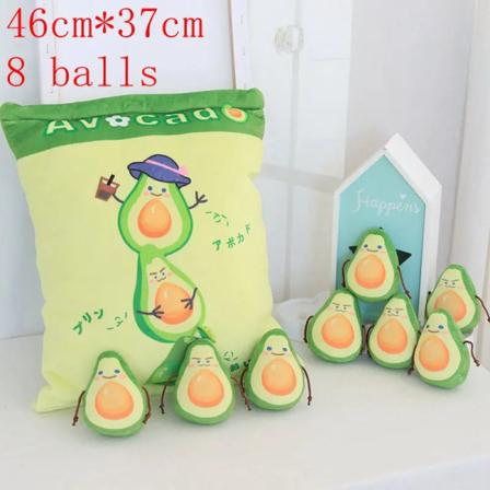 En plyschpåse Pudding Leksaker Cookie Balls Japansk animation Sumikko Gurashi Sakura Bunny Frukter Avokado Banan Godispåse Present style-19-avocado