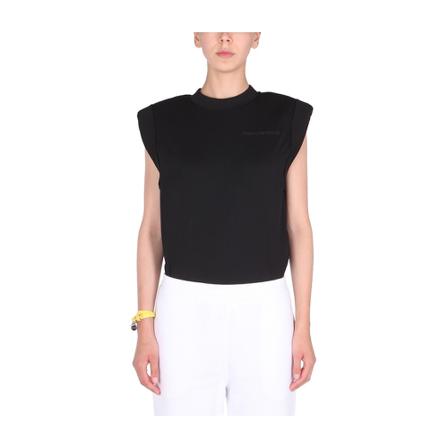 Alexander McQueen, Crew Neck T-Shirt Czarny, Kobieta, Rozmiar: M