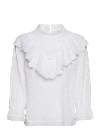 Crmoccamia Flounce Blouse Bluse Langermet Hvit Cream*Betinget Tilbud