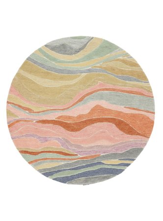 Marble Ø 150 Klein Multicolor Rond Wol Vloerkleed