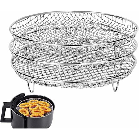 3-pak Airfryer-stativ i rustfrit stål