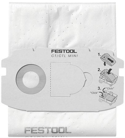 Festool SC FIS-CT MIDI SELFCLEAN Filterpåse 5-pack, Städ- & rengöringsmaskiner