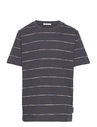Striped T-Shirt T-shirts Short-sleeved Blå Tom Tailor*Betinget Tilbud