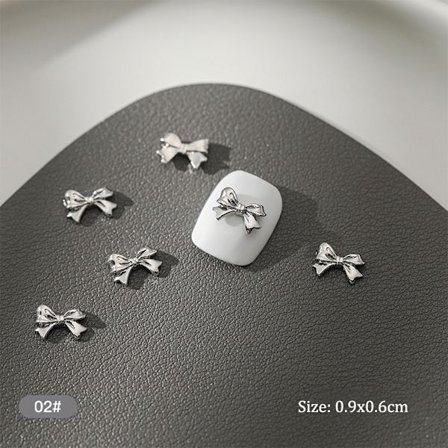 10 kpl DIY Nail Art Decoration 3D hopea perhonen kiiltävä rhinest