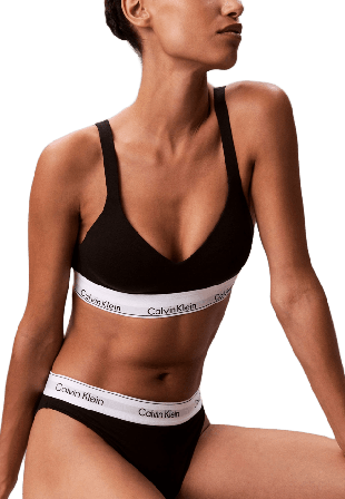 Calvin Klein Lift Bralette BH, i bomull modal blandning med vadderade kupor. Bh Dam Svart M
