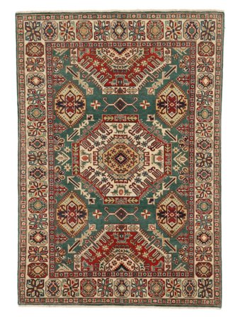 165X237 Tapete Oriental Kazak Fine Castanho/Preto (Lã, Afeganistão)