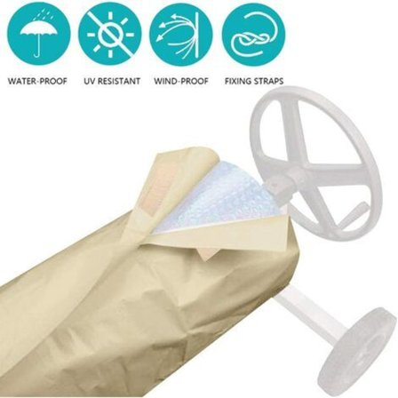 Vattentätt tyg Poolskydd Rullskydd, Utomhus Inomhus Poolskydd, 490*96cm