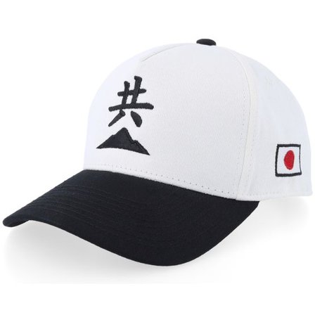 Wild Spirit - Vit adjustable Keps - The Fuji Mountain White/Black A-frame Adjustable @ Hatstore