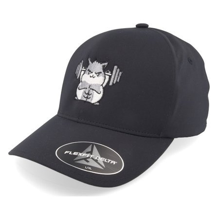 Berzerk - Nero flexfit Cappellino - Buff Hamster Working Out Delta Black Flexfit @ Hatstore
