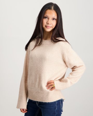 Gina Tricot Young Y oversized knitted sweater Beige Genser Jente - Kids Brand Store