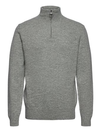 Barbour Barbour Essential Lambswool Half Zip Knit - Grey - L