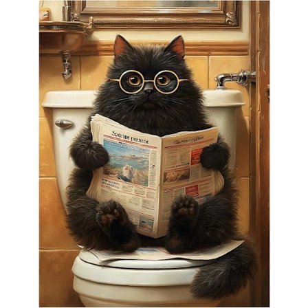 Katte Diamant Kunst Sæt til Voksne, Katte Diamant Maleri Sæt, Ædelstens Kunst Sæt til Gaver og Boligindretning 30x40 cm/12x16 tommer