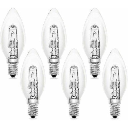 E14 Hehkulamppu 60w 230v, E14 Liekkimäinen Lamppu, Himmennettävä Lämmin Valkoinen 2700k, 650lm, C35 Kirkas Lamppu, Yhteensopiva Kattokruunu, 