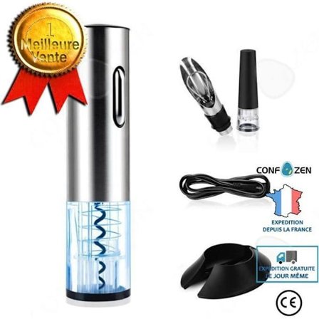 Vinflaskeåpner - TD - Elektrisk kapselåpner - Grå - 19,8 cm - 0,5 kg