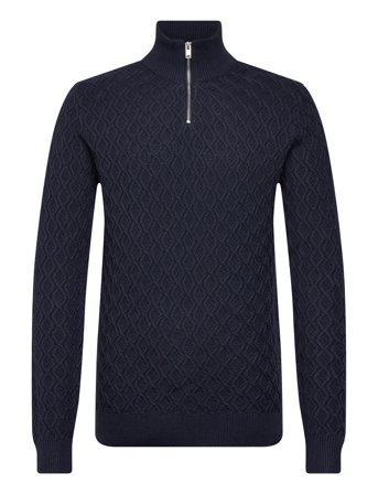 Lindbergh | Recycle Structure Knit 1/2 Ziprecycle Structure Knit 1/2 Zip | L