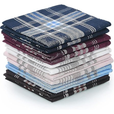 Herre Lommetørklæder, 12 Pakke Herre Lommetørklæder, Herre Premium Lommetørklæder Bomuld Hvid Lommetørklæde