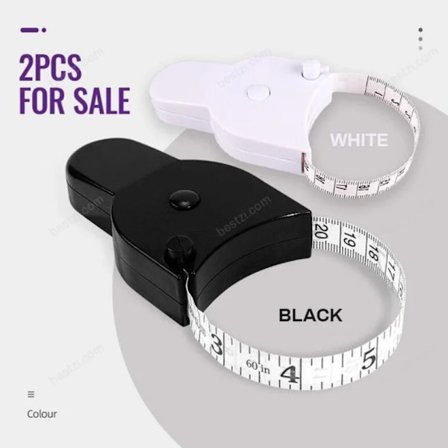 2 stk automatisk teleskopisk målebånd (60 tommer/150 cm), målebånd