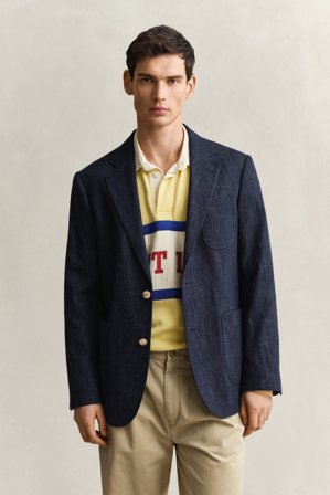 GANT Herren Indigo Club Sakko (54) Dunkelblau
