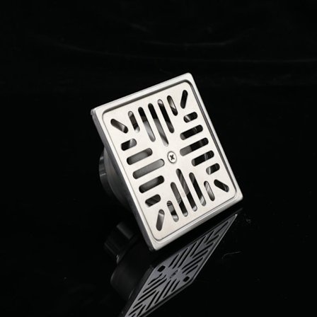 Kvadratisk golvavloppslock i rostfritt stål