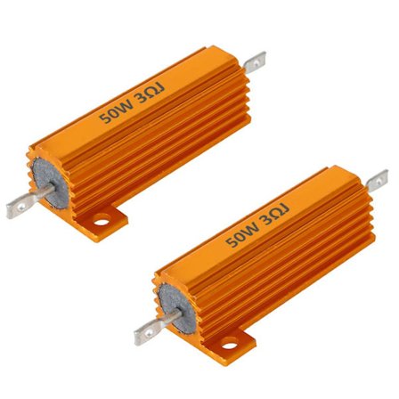 Aluminiumhölje Resistor 50W 3 Ohm, 2st Högeffektslastresistor