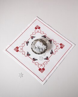 Broderikit Duk Domherrar med hjärtan - Svarta Fåret