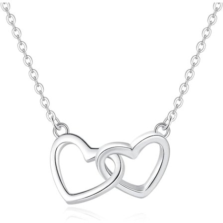 Personligt damhalsband, hjärtformat hänge, medföljer för din dotter och din mamma